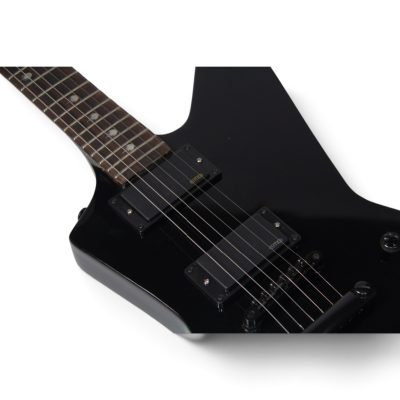 Custom Obsidian MX220 Black Explorer Electric Guitar - Image 2