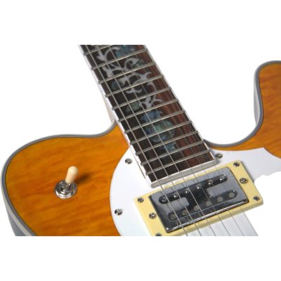 Custom Regent Thinline Fhole Bigsby Amber Quilted Maple Electric Guitar - Image 9