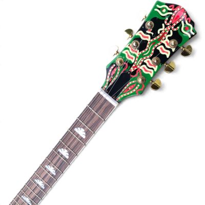 Custom Rivas Psychedelic Mockingbird Paint Electric Guitar - Image 4