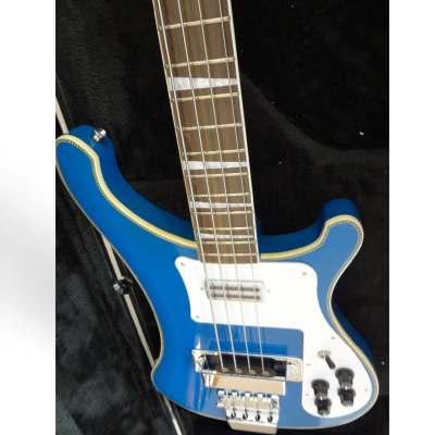 Custom Nova 4003 Checkerboard Bindings Blue 4 String Bass - Image 9