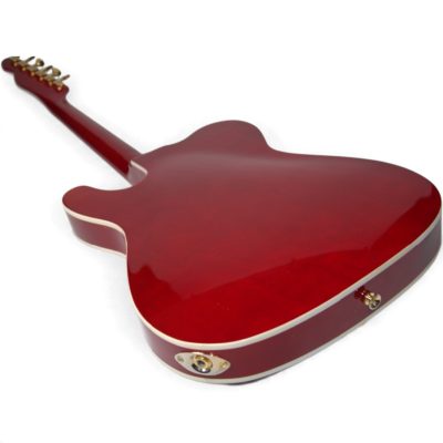 Custom Regent Fhole Translucent Red Orange Finish Paul Waller Masterbuilt Bigsby Hollow Body Guitar - Image 9