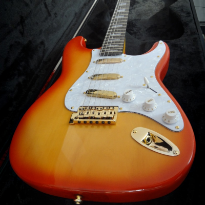 Custom Regent Cherry Sunburst Finish Electric Guitar - Image 8