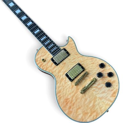 Custom Crown Natural Blonde Quilted Maple Top Electric Guitar - Image 2