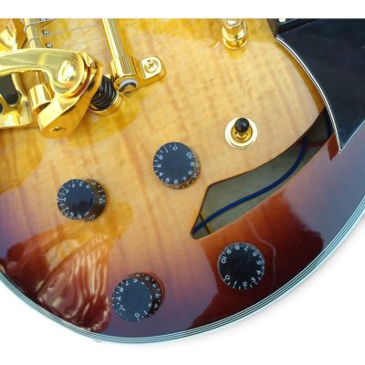 Custom Crown Johnny A Sunset Glow Quilt Maple Top Bigsby Vibrato Tailpiece Guitar - Image 5