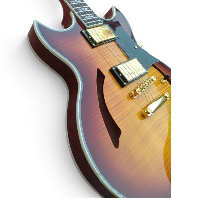 Custom Crown Johnny A Sunset Glow Flame Maple Top Bigsby Vibrato Tailpiece Guitar - Image 6