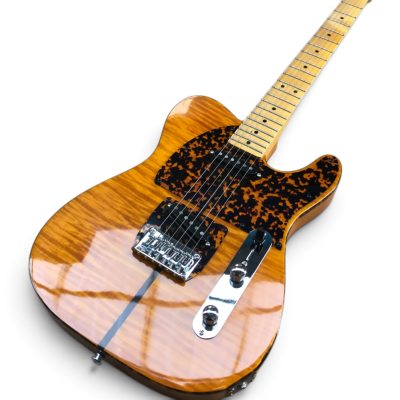Custom Oligarch Amber Tiger Maple Top Prince Mad Cat Leopard Pickguard Guitar - Image 7