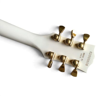 Custom Crown SG Single Pickup White Tony Lommi Finish Cross Inlay Guitar - Image 7