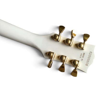 Custom Crown SG Single Pickup Alpine White Tony Iommi Finish Cross Inlay Guitar - Image 7