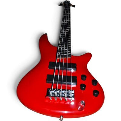 Custom Axis Candy Apple Red Soundgear 5 String Bass - Image 3