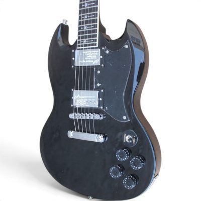 Custom Crown Angus Black Tony Lommi Finish SG Cross Inlays Guitar - Image 4