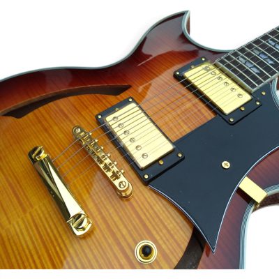 Custom Crown Johnny A Sunset Glow Flame Maple Top Bigsby Vibrato Tailpiece Guitar - Image 9