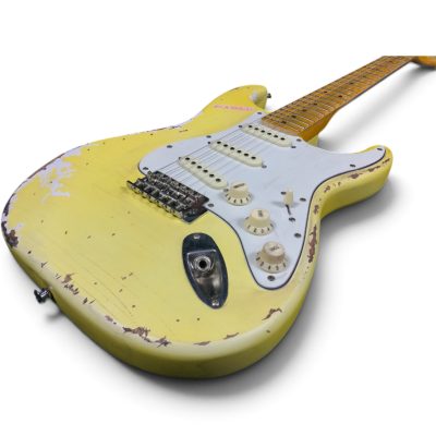 Custom Regent Play Loud Light Yellow Heavy Aged Relic Finish Electric Guitar - Image 9