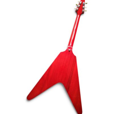 Custom Crown Flying V Jimi Hendrix Red Wine Transparent Electric Guitar - Image 8