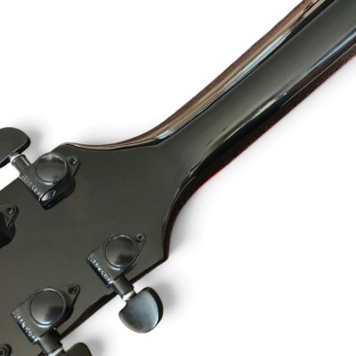 Custom Crown Frampton Gloss Black Crimson Neon Red Binding 6 String Electric Guitar 3 Pickups - Image 5