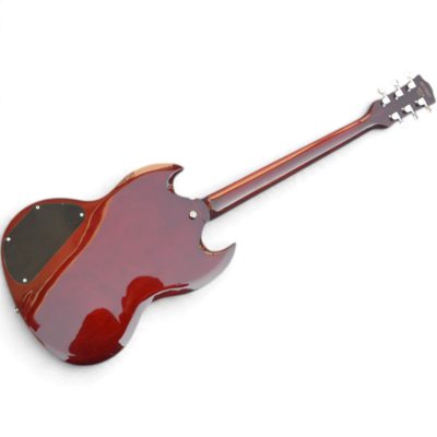 Custom Crown SG Angus Dark Cherry Burgundy Batwing Pickguard Guitar - Image 4