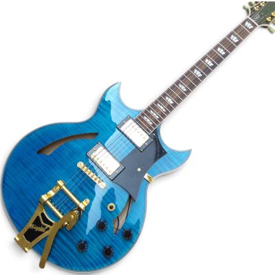 Custom Crown Johnny A Pelham Blue Burst Flame Maple Top Bigsby Vibrato Tailpiece Guitar - Image 10