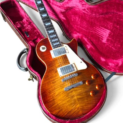 Custom Crown Reissue Cherry Tobacco Burst Flamed Maple Top Electric Guitar - Image 4