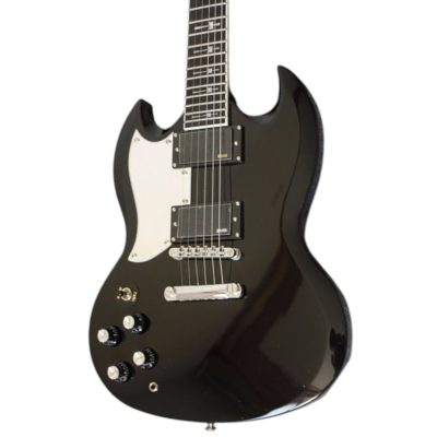 Custom Crown Left Handed Angus Black Tony Lommi Finish SG Cross Inlays Guitar
