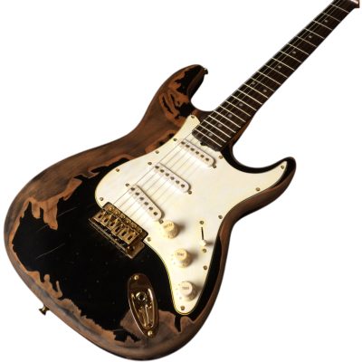 Custom Regent SRV Heavy Aged Relic Distressed Stevie Ray Black Finish Guitar