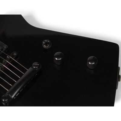 Custom Obsidian MX220 Black Explorer Electric Guitar - Image 3