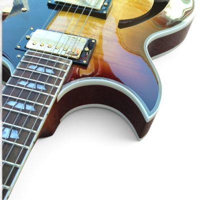 Custom Crown Johnny A Sunset Glow Quilt Maple Top Bigsby Vibrato Tailpiece Guitar - Image 9