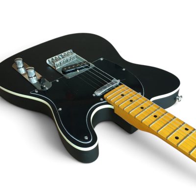 Custom Regent Elite John 5 Matte Black Finish Electric Guitar Aged White Binding - Image 3