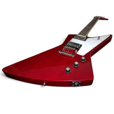 Custom Crown Transprent Red Wine Modernistic Explorer 6 String Electric Guitar