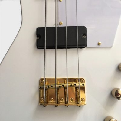 Custom Crown Alpine White Entwistle Korina Explorer 4 String Bass - Image 3