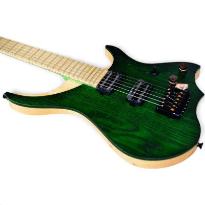 Custom Diplomat Boden Green Finish Headless 6 String Guitar - Image 5