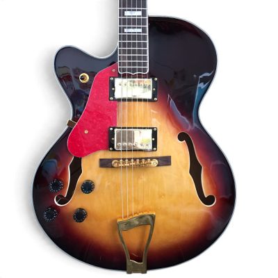 Custom Crown ES335 Vintage Sunburst Fhole Florentine Cutaway Electric Guitar
