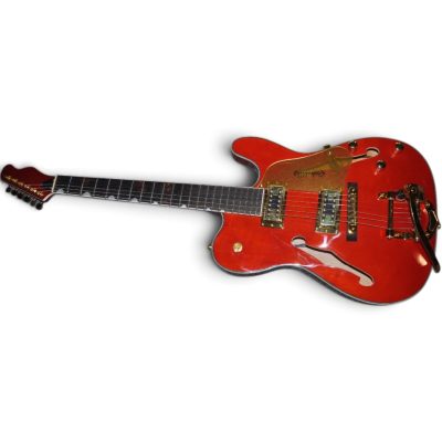 Custom Regent Fhole Orange Finish Paul Waller Masterbuilt Bigsby Hollow Body Guitar - Image 6