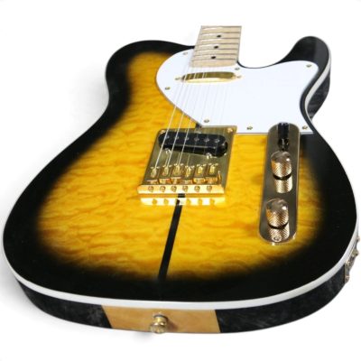 Custom Regent Merle Haggard Tuff Dog Quilted Maple Top Trans Sunburst Electric Guitar - Image 4