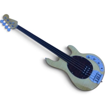 Custom Aether Sting Natural Flamed Maple Top Finish 4 String Bass Fretless - Image 5