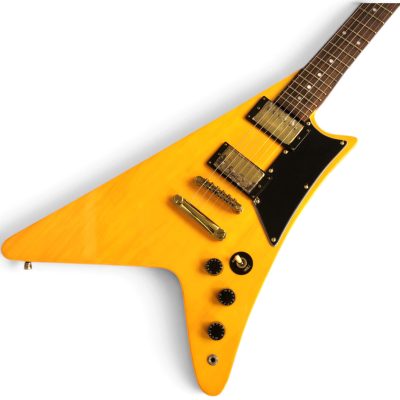 Custom Crown Natural Korina Moderne Split Headstock Electric Guitar - Image 6