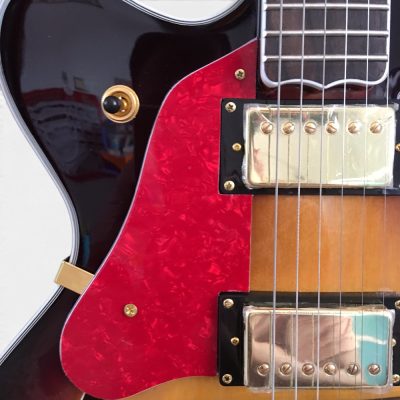 Custom Crown ES335 Vintage Sunburst Fhole Florentine Cutaway Electric Guitar - Image 7
