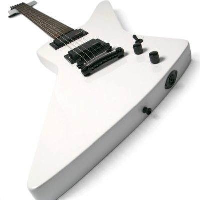 Custom Obsidian Hetfield MX220 Explorer White Electric Guitar - Image 3