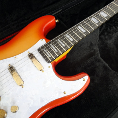Custom Regent Cherry Sunburst Finish Electric Guitar - Image 4