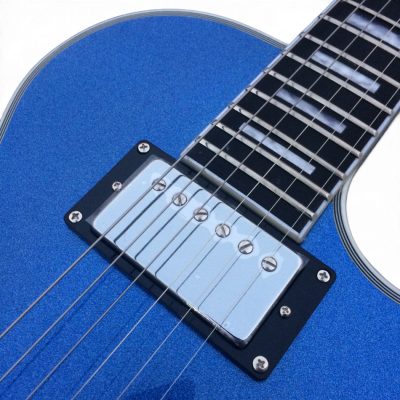 Custom Crown Billie Joe Pacific Blue Sparkle Single Pickups Electric Guitar - Image 7