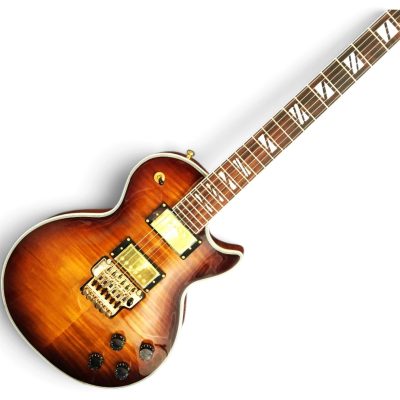 Custom Crown Heritage Cherry Sunburst Flame Maple Top Slim Tapered Neck Floyd Rose Tremolo Guitar - Image 10