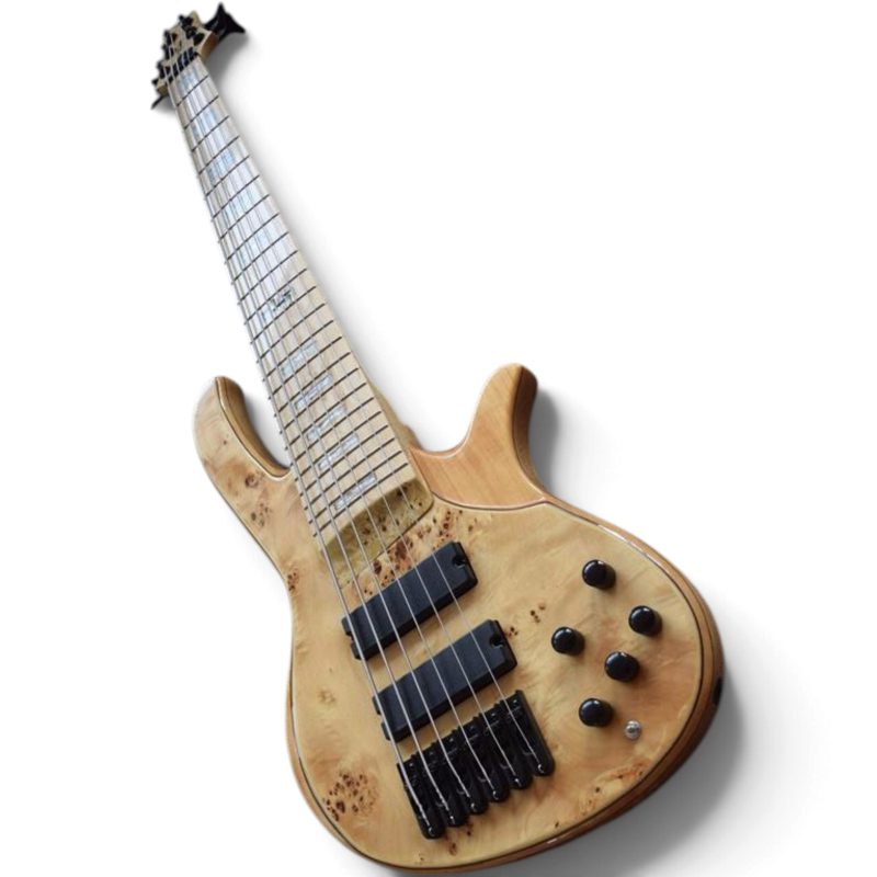 Custom Solis Natural Birdseye Burl 6 String Bass – Custom Guitar Atelier