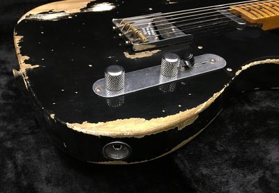 Custom Regent Black Heavy Relic Aged Electric Guitar - Image 4
