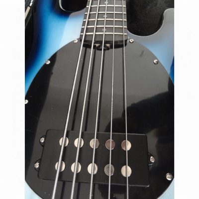Custom Aether Blue Burst 5 String Bass Single Pickups - Image 8