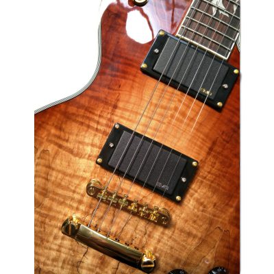 Custom Crown Natural Koa Flamed Maple Top Electric Guitar Dragon Inlay - Image 11