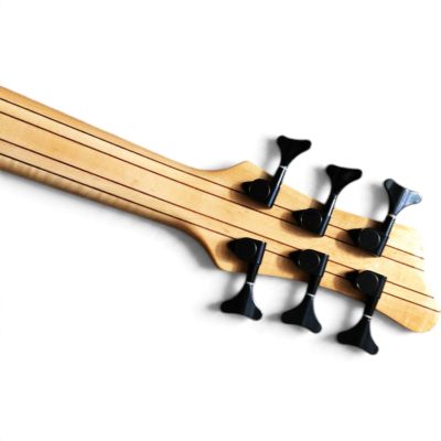 Custom Onyx Setius Gray Burst Flamed Maple Top 6 String Bass - Image 9