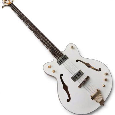 Custom Sovereign Tom Aged White Falcon 4 String Bass - Image 9