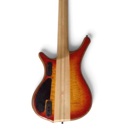 Custom Onyx Comodous Amber Cherry Burst 5 String Bass - Image 6