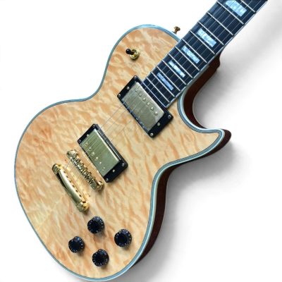 Custom Crown Natural Blonde Quilted Maple Top Electric Guitar - Image 4