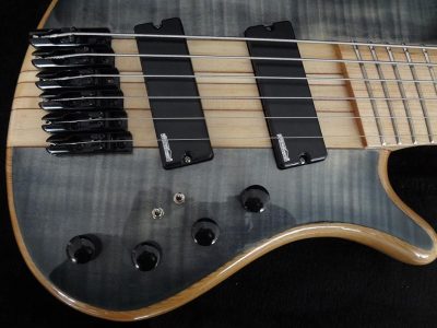 Custom Onyx Setius Gray Burst Flamed Maple Bass Multi Scale Fanned Frets 6 String - Image 11