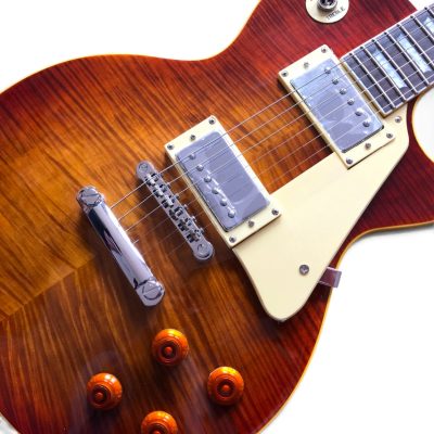 Custom Crown Reissue Cherry Tobacco Burst Flamed Maple Top Electric Guitar - Image 7