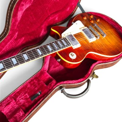 Custom Crown Reissue Cherry Tobacco Burst Flamed Maple Top Electric Guitar - Image 8
